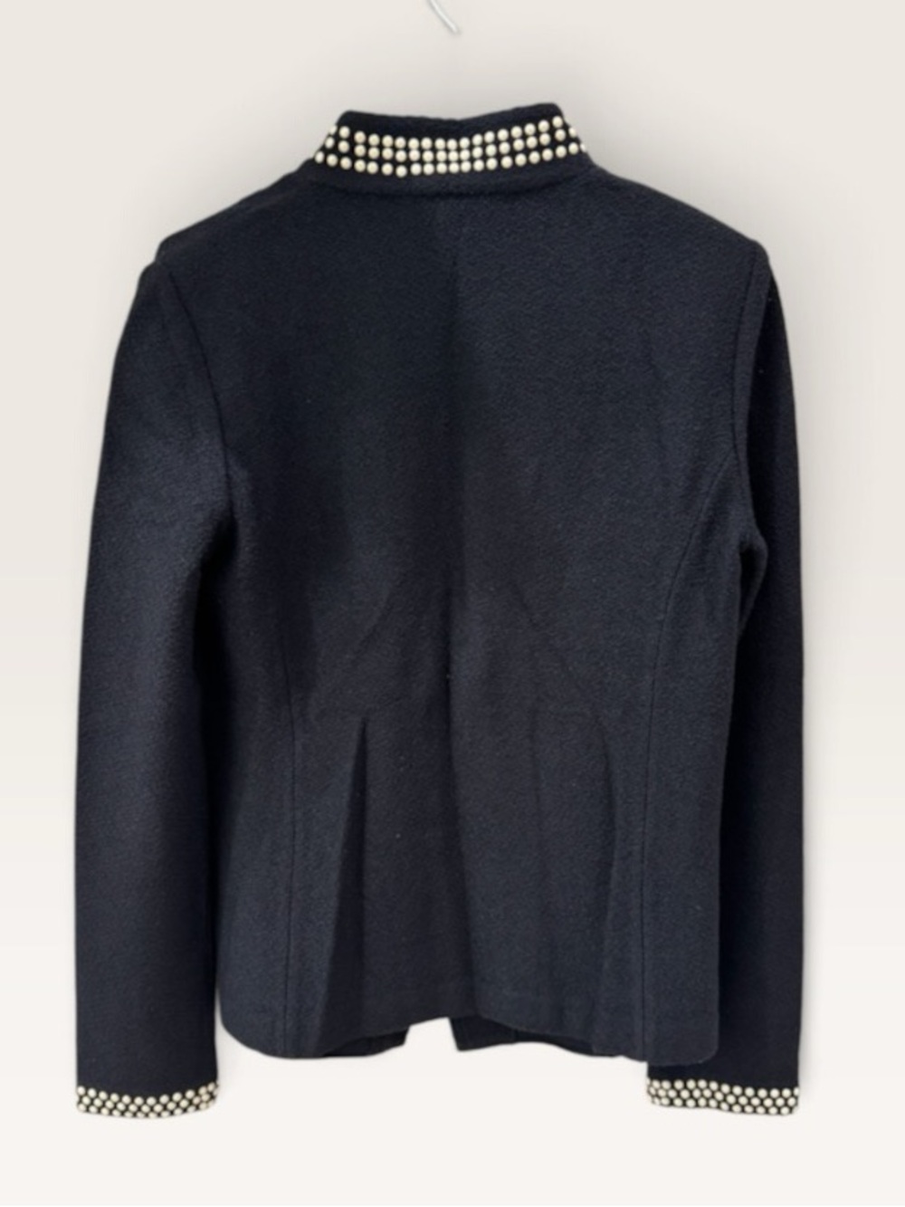St John Collection Sweater Jacket Black Embellished Sz 2 - Picture 4 of 12